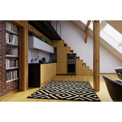 Gloria Area Rug – Black/Cream