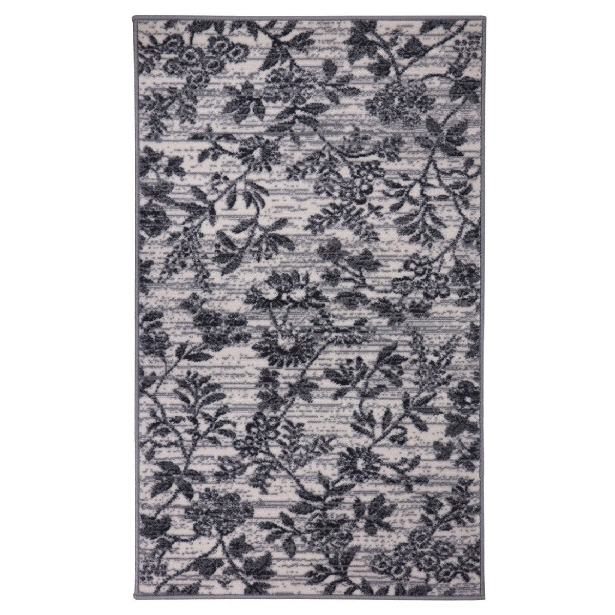 Floral Area Rug – Grey