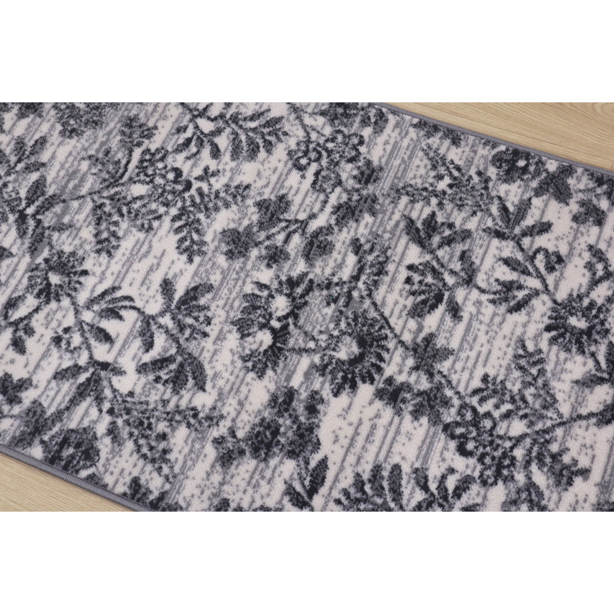 Floral Area Rug – Grey