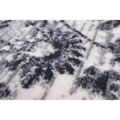 Floral Area Rug – Grey