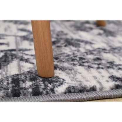 Floral Area Rug – Grey